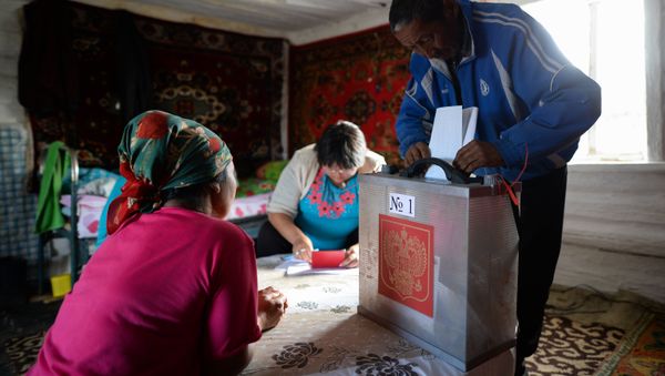 Early voting in remote areas of Altai for the 2016 parliamentary election - Sputnik International