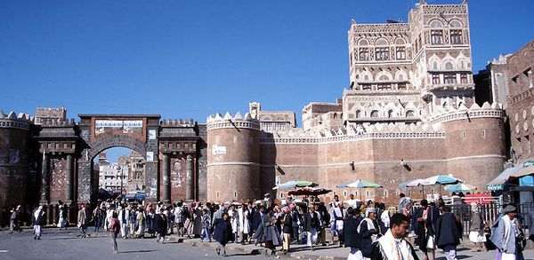 The 1,000-year-old Bab Al-Yemen (the Gate of Yemen) at the centre of the old town of Sanaa The 1,000-year-old Bab Al-Yemen (the Gate of Yemen) at the centre of the old town of Sanaa - Sputnik International