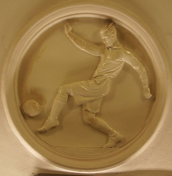 Panel at the station Dynamo Moscow Metro. Football player. Panel at the station Dynamo Moscow Metro. Football player. - Sputnik International