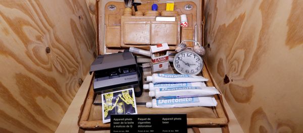 Q'S Bag Of Tricks is displayed during a press presentation of the exhibition The Designing 007: Fifty Years of Bond Style at the Grande Halle de la Villette in Paris, France, April 13, 2016 Q'S Bag Of Tricks is displayed during a press presentation of the exhibition The Designing 007: Fifty Years of Bond Style at the Grande Halle de la Villette in Paris, France, April 13, 2016 - Sputnik International