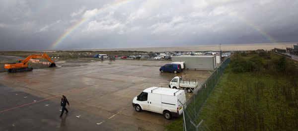 Rainbow over development land where the reactors of Hinkly C nuclear power station at Hinkley Point is supposed to be built on the west coast of England Rainbow over development land where the reactors of Hinkly C nuclear power station at Hinkley Point is supposed to be built on the west coast of England - Sputnik International