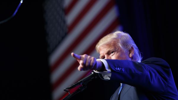 In this Sept. 16, 2016, photo, Republican presidential candidate Donald Trump speaks during a campaign rally at the James L. Knight Center in Miami. In this Sept. 16, 2016, photo, Republican presidential candidate Donald Trump speaks during a campaign rally at the James L. Knight Center in Miami. - Sputnik International