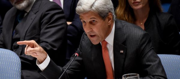 US Secretary of State John Kerry speaks during a Security Council Meeting September 21, 2016 on the situation in Syria at the United Nations in New York US Secretary of State John Kerry speaks during a Security Council Meeting September 21, 2016 on the situation in Syria at the United Nations in New York - Sputnik International