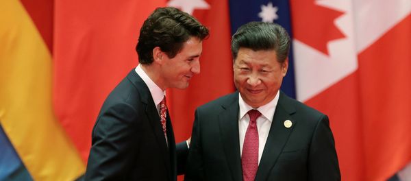 Chinese President Xi Jinping shakes hands with Canadian Prime Minister Justin Trudeau during the G20 Summit in Hangzhou, Zhejiang province, China September 4, 2016 Chinese President Xi Jinping shakes hands with Canadian Prime Minister Justin Trudeau during the G20 Summit in Hangzhou, Zhejiang province, China September 4, 2016 - Sputnik International