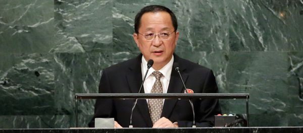 North Korea's Foreign Minister Ri Yong Ho addresses the 71st session of the United Nations General Assembly, at U.N. headquarters, Friday, Sept. 23, 2016. North Korea's Foreign Minister Ri Yong Ho addresses the 71st session of the United Nations General Assembly, at U.N. headquarters, Friday, Sept. 23, 2016. - Sputnik International