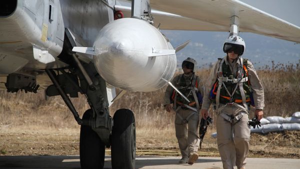 Russian military air group at Khmeimim airbase in Syria Russian military air group at Khmeimim airbase in Syria - Sputnik International