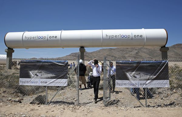 People tour the site after a test of a Hyperloop One propulsion system in North Las Vegas. (File) - Sputnik International