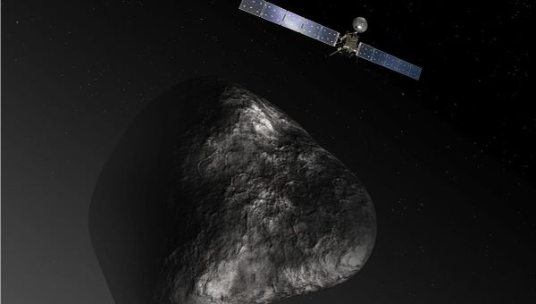 Artist impression of the Rosetta orbiter at comet 67P/Churyumova-Gerasimenko. The image is not to scale. - Sputnik International
