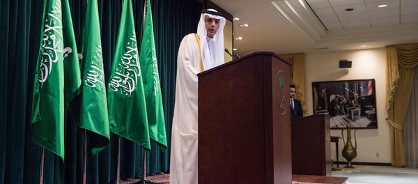 Saudi Foreign Minister Adel al-Jubeir holds a press conference in Washington, DC, on July 15, 2016, following the release of 28 pages of a 9/11 Congressional report. The US probed links between the government of Saudi Arabia and the 9/11 attacks, finding multiple suspicions but no proven ties, documents declassified on July 15, 2016 showed. Saudi Foreign Minister Adel al-Jubeir holds a press conference in Washington, DC, on July 15, 2016, following the release of 28 pages of a 9/11 Congressional report. The US probed links between the government of Saudi Arabia and the 9/11 attacks, finding multiple suspicions but no proven ties, documents declassified on July 15, 2016 showed. - Sputnik International