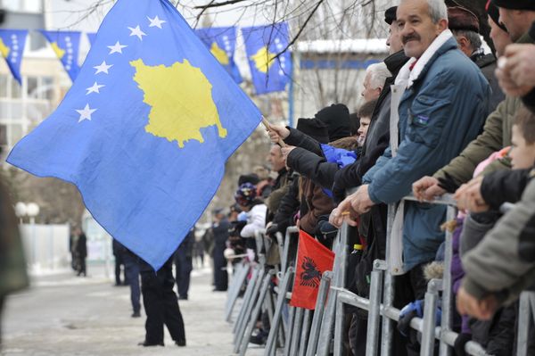 Kosovo Albanians wave the Kosovo flag during a celebration marking the 4th anniversary of the Kosovo's declaration of independence in Pristina on February 17, 2012 Kosovo Albanians wave the Kosovo flag during a celebration marking the 4th anniversary of the Kosovo's declaration of independence in Pristina on February 17, 2012 - Sputnik International