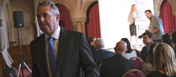 British International Trade Secretary Liam Fox leaves after delivering a speech at Manchester Town Hall in Manchester, north west England on September 29, 2016 British International Trade Secretary Liam Fox leaves after delivering a speech at Manchester Town Hall in Manchester, north west England on September 29, 2016 - Sputnik International