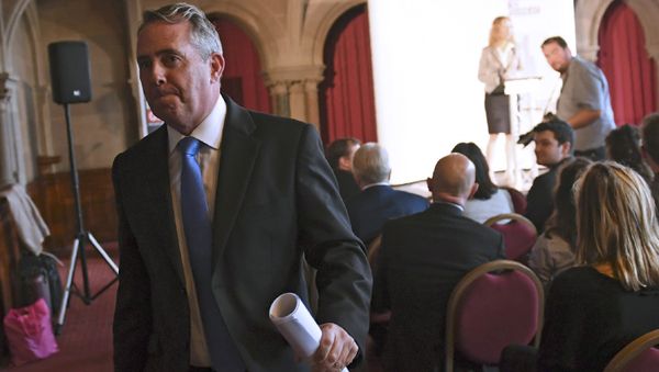 British International Trade Secretary Liam Fox leaves after delivering a speech at Manchester Town Hall in Manchester, north west England on September 29, 2016 British International Trade Secretary Liam Fox leaves after delivering a speech at Manchester Town Hall in Manchester, north west England on September 29, 2016 - Sputnik International
