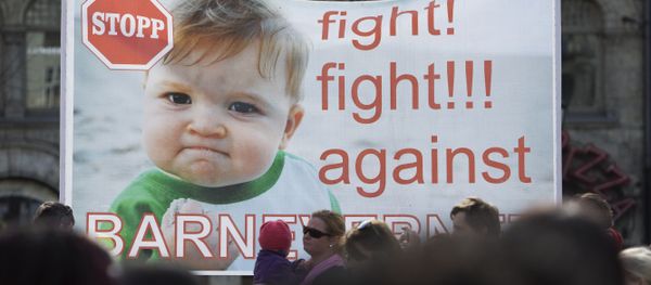 Some 200 people gather in Oslo, on April 16, 2016 to protest against Norwegian child welfare service (Barnevernet) Some 200 people gather in Oslo, on April 16, 2016 to protest against Norwegian child welfare service (Barnevernet) - Sputnik International
