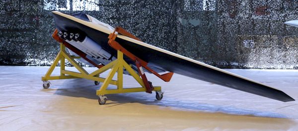 The new attack drone called Saegheh or Thunderbolt in an undisclosed location in Iran. The new attack drone called Saegheh or Thunderbolt in an undisclosed location in Iran. - Sputnik International