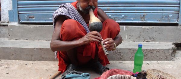 A local Snake Charmer from North India, referred to as 'Sapera Baba' - Sputnik International