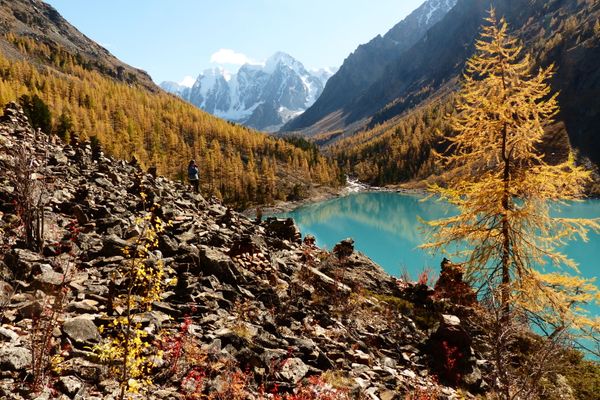 The Nizhnee (Lower) Shavlinskoye Lake in Kosh-Agachsky District of the Altai Republic. - Sputnik International