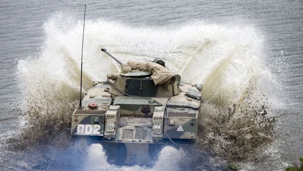 A BMD-2 airborne fighting vehicle crosses a water obstacle during a command & headquarters exercise involving the 106th Guards Airborne Division in Russia's Ryazan Region A BMD-2 airborne fighting vehicle crosses a water obstacle during a command & headquarters exercise involving the 106th Guards Airborne Division in Russia's Ryazan Region - Sputnik International