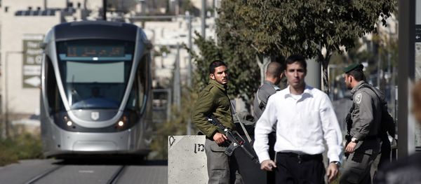 Israeli border police stand guard next to new concrete roadblocks at a tramway stop in annexed Arab east Jerusalem (File) Israeli border police stand guard next to new concrete roadblocks at a tramway stop in annexed Arab east Jerusalem (File) - Sputnik International