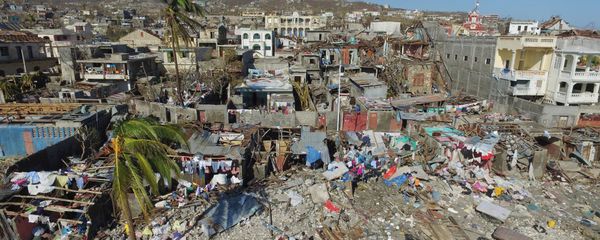 Aerial view of damages in small village of Casanette near Baumond, Haiti on October 8, 2016 after Hurricane Matthew passed the area. Aerial view of damages in small village of Casanette near Baumond, Haiti on October 8, 2016 after Hurricane Matthew passed the area. - Sputnik International