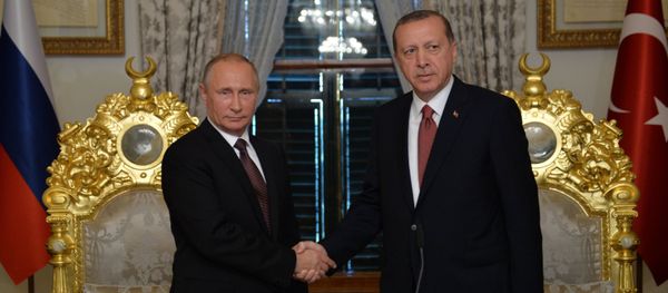 Presidents Vladimir Putin of Russia and Recep Tayyip Erdogan (right) of Turkey meeting in Istanbul, October 10, 2016 Presidents Vladimir Putin of Russia and Recep Tayyip Erdogan (right) of Turkey meeting in Istanbul, October 10, 2016 - Sputnik International