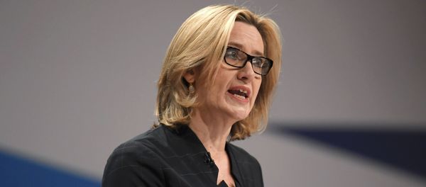 British Home Secretary Amber Rudd delivers her keynote address at the annual Conservative Party Conference in Birmingham, Britain, October 4, 2016 - Sputnik International