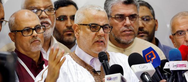 Abdelilah Benkirane, secretary-general of Morocco's Islamist Justice and Development Party (PJD) speaks during a new conference at the party's headquarters in Rabat, Morocco early October 8, 2016. Abdelilah Benkirane, secretary-general of Morocco's Islamist Justice and Development Party (PJD) speaks during a new conference at the party's headquarters in Rabat, Morocco early October 8, 2016. - Sputnik International