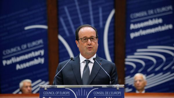 French President Francois Hollande addresses the Parliamentary Assembly of the Council of Europe in Strasbourg, France, October 11, 2016. French President Francois Hollande addresses the Parliamentary Assembly of the Council of Europe in Strasbourg, France, October 11, 2016. - Sputnik International
