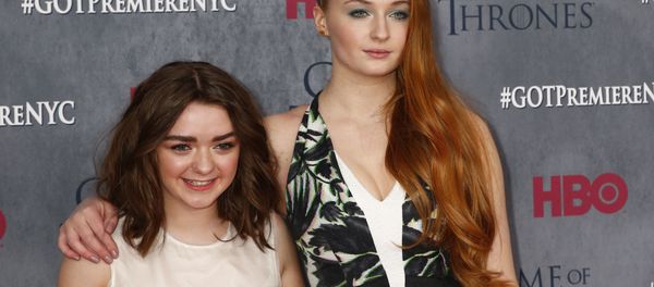 Cast members Maisie Williams and Sophie Turner arrive for the season four premiere of the HBO series Game of Thrones in New York March 18, 2014. Cast members Maisie Williams and Sophie Turner arrive for the season four premiere of the HBO series Game of Thrones in New York March 18, 2014. - Sputnik International