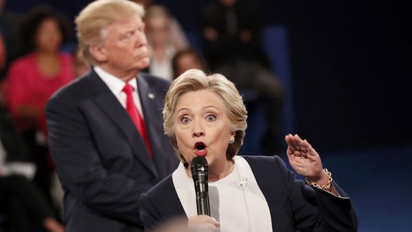 Democratic U.S. presidential nominee Hillary Clinton speaks during their presidential town hall debate with Republican U.S. presidential nominee Donald Trump at Washington University in St. Louis, Missouri, U.S., October 9, 2016. Democratic U.S. presidential nominee Hillary Clinton speaks during their presidential town hall debate with Republican U.S. presidential nominee Donald Trump at Washington University in St. Louis, Missouri, U.S., October 9, 2016. - Sputnik International