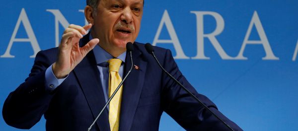 Turkish President Tayyip Erdogan addresses the audience during a meeting in Ankara, Turkey, October 3, 2016. Picture taken October 3, 2016. Turkish President Tayyip Erdogan addresses the audience during a meeting in Ankara, Turkey, October 3, 2016. Picture taken October 3, 2016. - Sputnik International