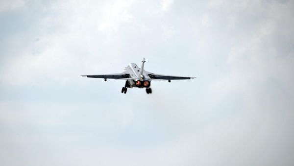 Russian Sukhoi Su-24 fighter bomber takes off from Hemeimeem Air Base in the Latakia province, Syria. Russian Sukhoi Su-24 fighter bomber takes off from Hemeimeem Air Base in the Latakia province, Syria. - Sputnik International