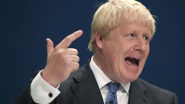 Britain's Foreign Secretary Boris Johnson speaks at the annual Conservative Party Conference in Birmingham, Britain, October 2, 2016. Britain's Foreign Secretary Boris Johnson speaks at the annual Conservative Party Conference in Birmingham, Britain, October 2, 2016. - Sputnik International