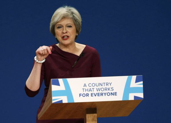 Britain's Prime Minister Theresa May gives her speech on the final day of the annual Conservative Party Conference in Birmingham, Britain, October 5, 2016. Britain's Prime Minister Theresa May gives her speech on the final day of the annual Conservative Party Conference in Birmingham, Britain, October 5, 2016. - Sputnik International