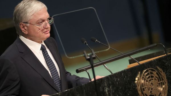 Armenian Foreign Minister Edward Nalbandian addresses the 71st United Nations General Assembly in the Manhattan borough of New York, U.S., September 23, 2016. - Sputnik International