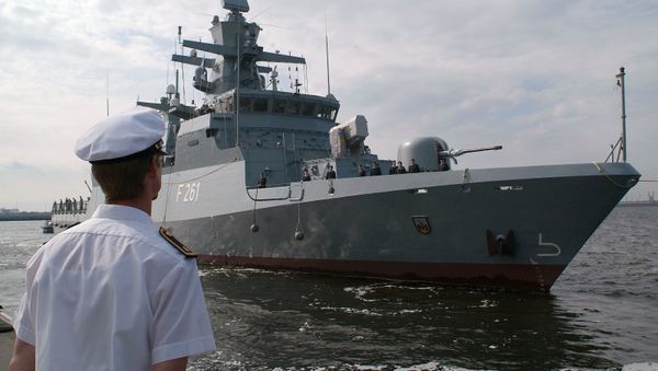 The corvette Magdeburg is seen at the Navy harbor of Warnemuende near Rostock, northern Germany. file photo - Sputnik International