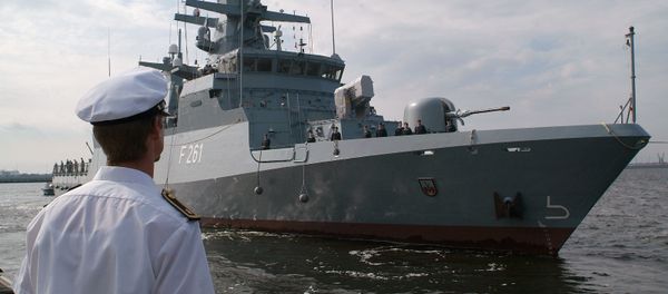 The corvette Magdeburg is seen at the Navy harbor of Warnemuende near Rostock, northern Germany. file photo - Sputnik International