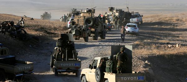 Peshmerga forces advance in the east of Mosul to attack Islamic State militants in Mosul, Iraq, October 17, 2016 Peshmerga forces advance in the east of Mosul to attack Islamic State militants in Mosul, Iraq, October 17, 2016 - Sputnik International