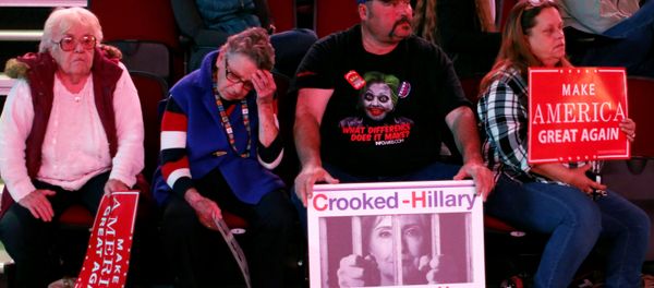 Supporters rally with Republican presidential nominee Donald Trump in Bangor, Maine, U.S. October 15, 2016 Supporters rally with Republican presidential nominee Donald Trump in Bangor, Maine, U.S. October 15, 2016 - Sputnik International