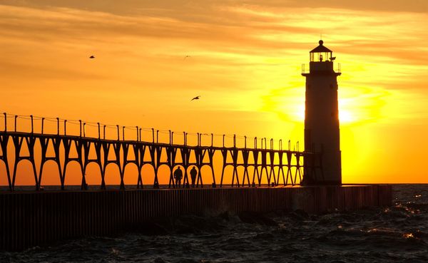 North Manistee Lighthouse pier in Manistee, Mich. North Manistee Lighthouse pier in Manistee, Mich. - Sputnik International
