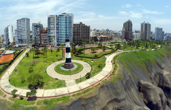 Aerial view of the lighthouse in the Miraflores neighborhood in Lima. Aerial view of the lighthouse in the Miraflores neighborhood in Lima. - Sputnik International