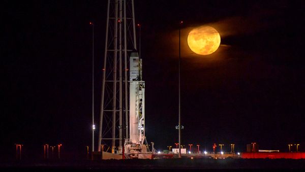 Ракета-носитель Антарес с космическим кораблем Cygnus на борту на полигоне в Вирджинии - Sputnik International