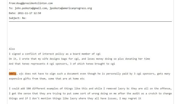 One of the 'Podesta Emails' released by Wikileaks One of the 'Podesta Emails' released by Wikileaks - Sputnik International