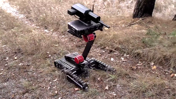 New Russian made armed robot RS1A3 Mini Rex able to be carried in a backpack - Sputnik International