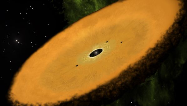 Artists concept of the circumstellar disk in the Carina association - Sputnik International