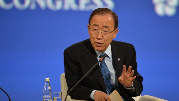 U.N. Secretary-General Ban Ki-moon speaks at the opening ceremony of the 20th St. Petersburg International Economic Forum. (File) - Sputnik International