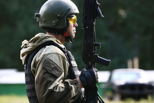 Member of the Open Championship among Special Forces troops on the practical shooting from small arms at the shooting range in the village of Yavas, the Republic of Mordovia. Member of the Open Championship among Special Forces troops on the practical shooting from small arms at the shooting range in the village of Yavas, the Republic of Mordovia. - Sputnik International