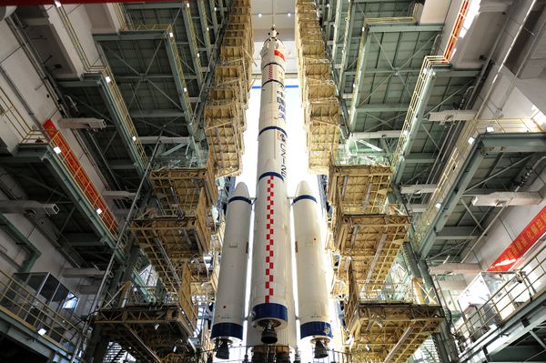 China's Long March rocket carrying the manned spacecraft Shenzhou-11 is seen at the launch centre in Jiuquan, China, October 10, 2016 China's Long March rocket carrying the manned spacecraft Shenzhou-11 is seen at the launch centre in Jiuquan, China, October 10, 2016 - Sputnik International