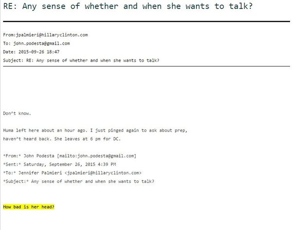 One of the 'Podesta Emails' released by Wikileaks One of the 'Podesta Emails' released by Wikileaks - Sputnik International