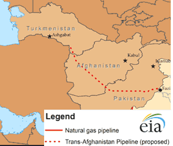 Map of route of Turkmenistan-Afghanistan-Pakistan-India pipeline - Sputnik International