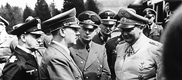 German Chancellor Adolf Hitler during a conference in front of his headquarters on the morning of his birthday on April 20, 1941 German Chancellor Adolf Hitler during a conference in front of his headquarters on the morning of his birthday on April 20, 1941 - Sputnik International